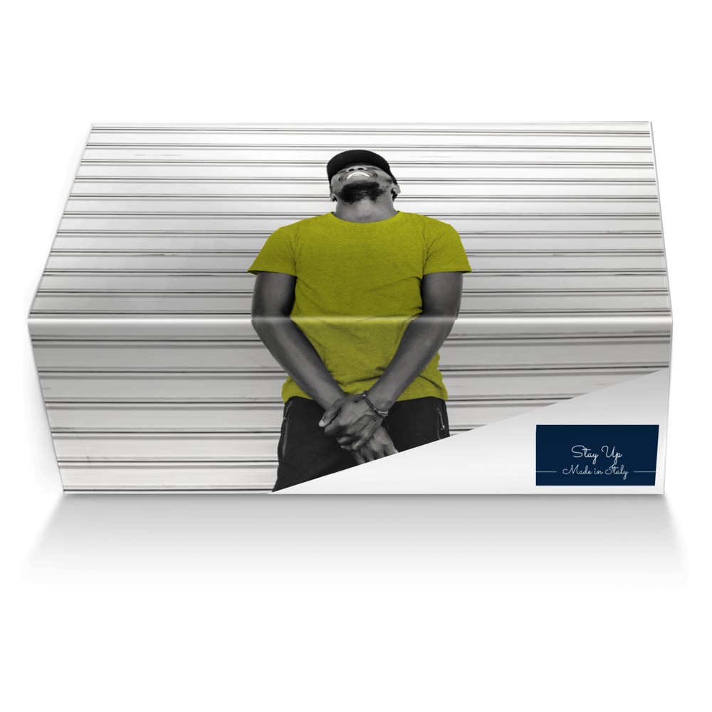Stay Up custom made shoe box Stay Up artisan made in Italy shoes by Larry Perry, Sr.
