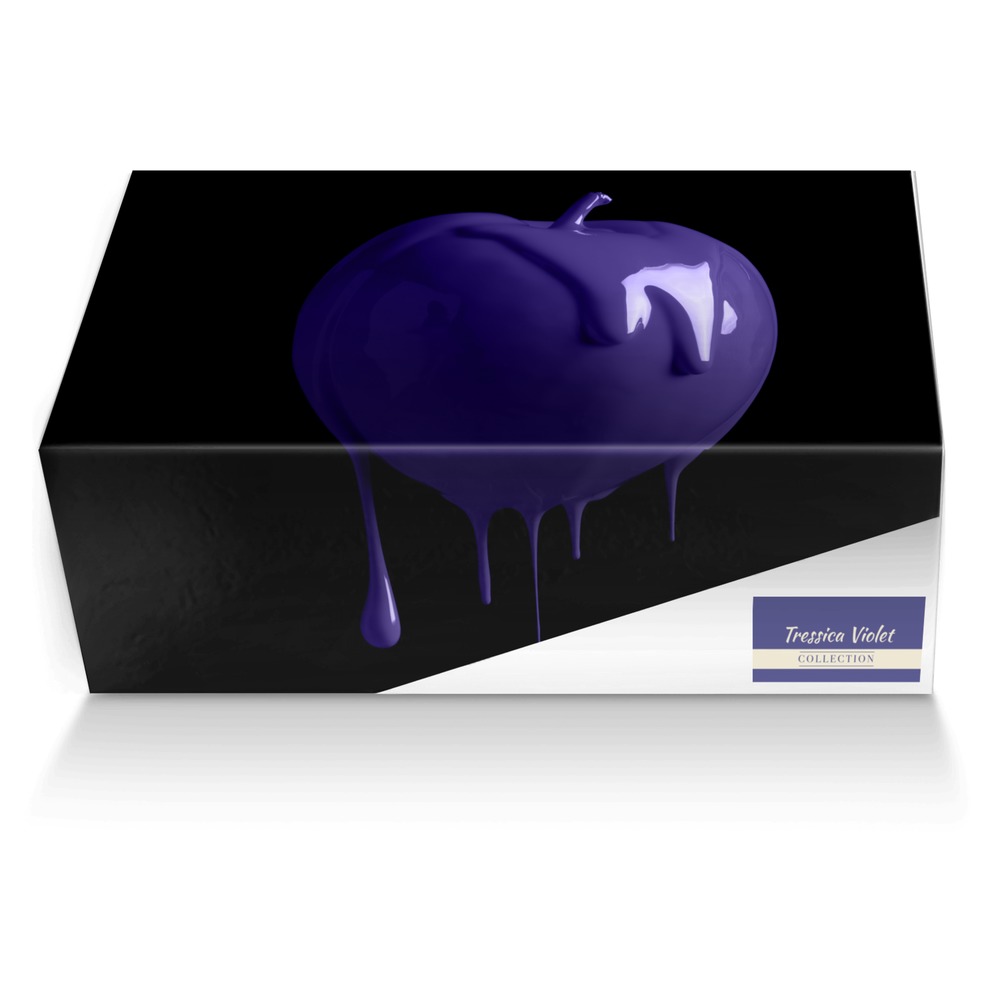 Tressica Violet custom made shoe box Tressica Violet artisan made in Italy shoes by Dynasty Holland