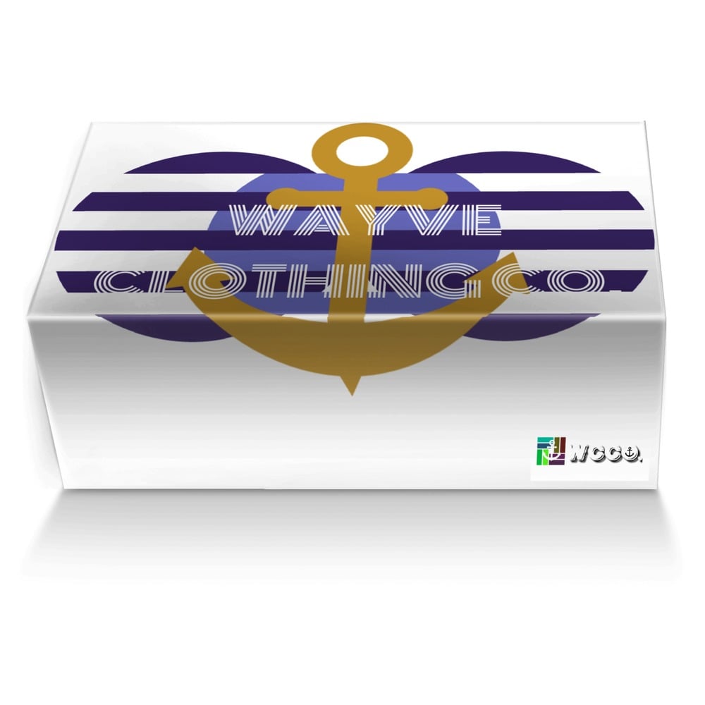 WAYVE CLOTHING CO. custom made shoe box WAYVE CLOTHING CO. artisan made in Italy shoes by Darrell Dennis
