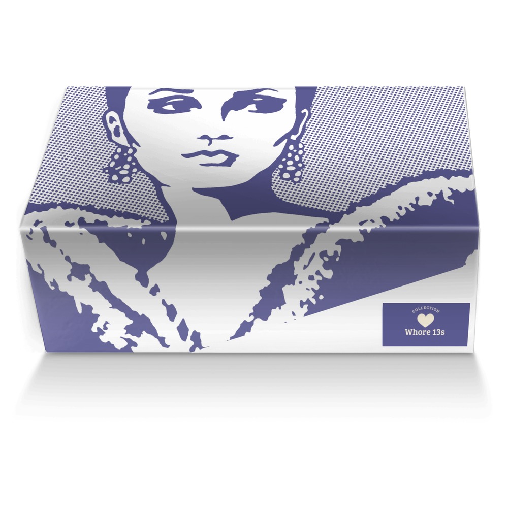 Whore 13s custom made shoe box Whore 13s artisan made in Italy shoes by Chase Holmes