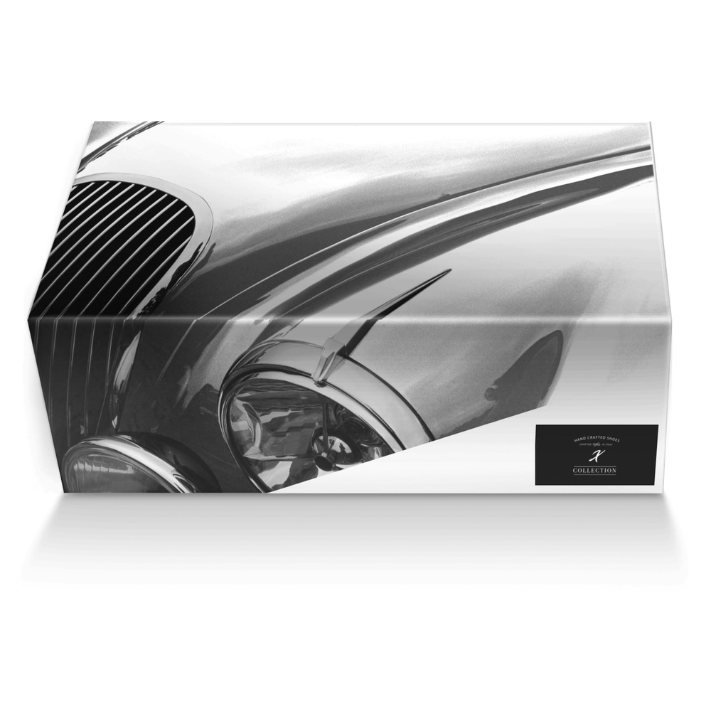 X custom made shoe box X artisan made in Italy shoes by Isai Davila