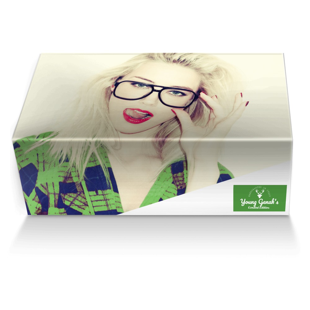 Young Genah's custom made shoe box Young Genah's artisan made in Italy shoes by Krishain Allen