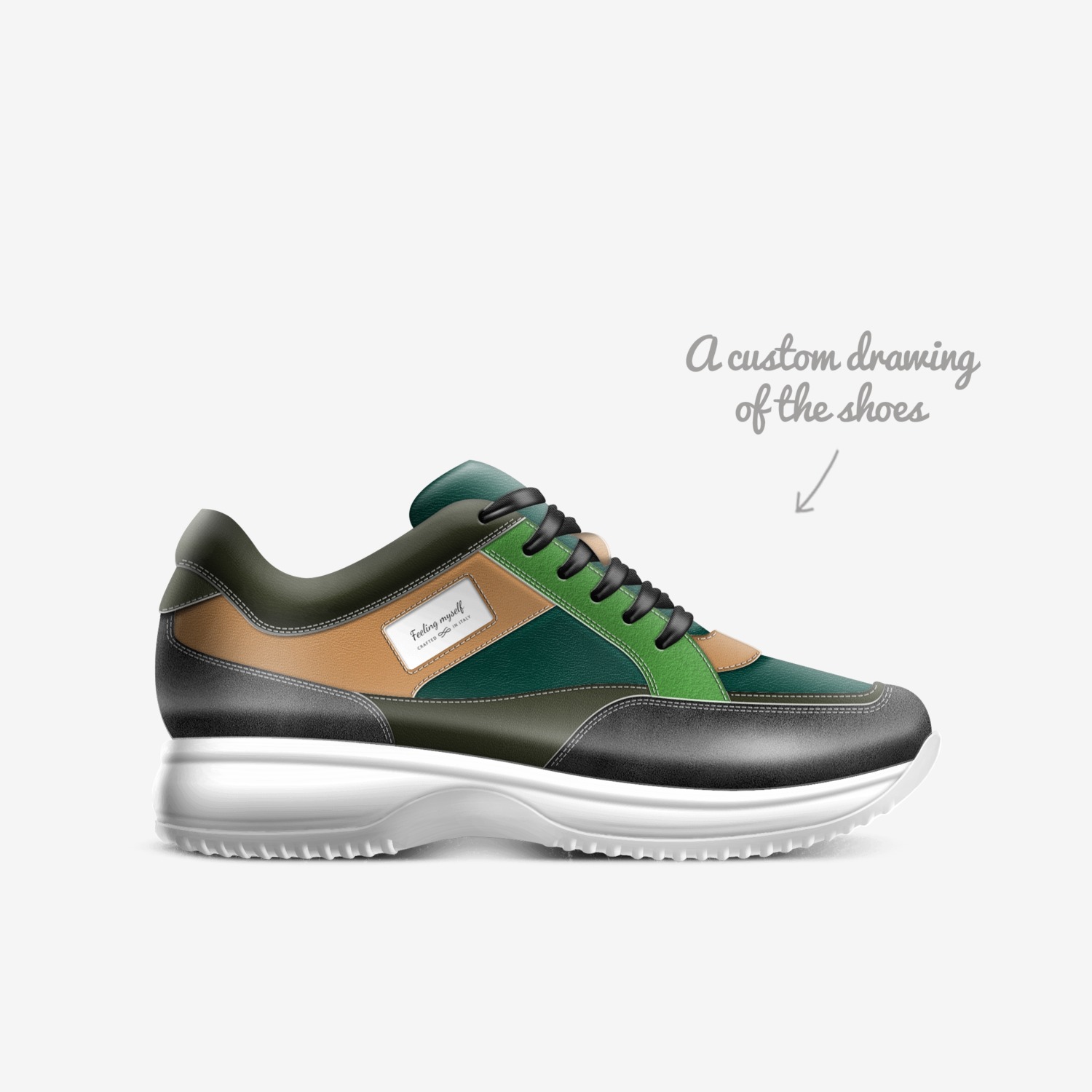 Feeling myself custom made in Italy shoes by Sharona Lieuw-on | Sketch view