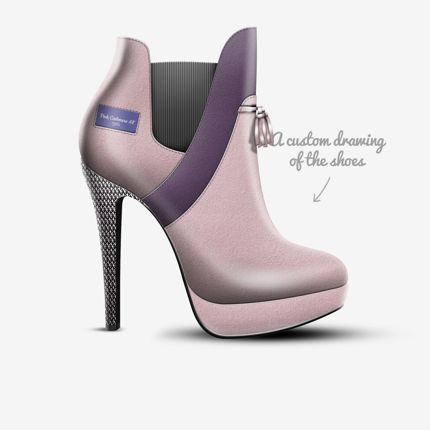 Pink Cashmere AF | Shoe Anna A Custom by concept Fantastic