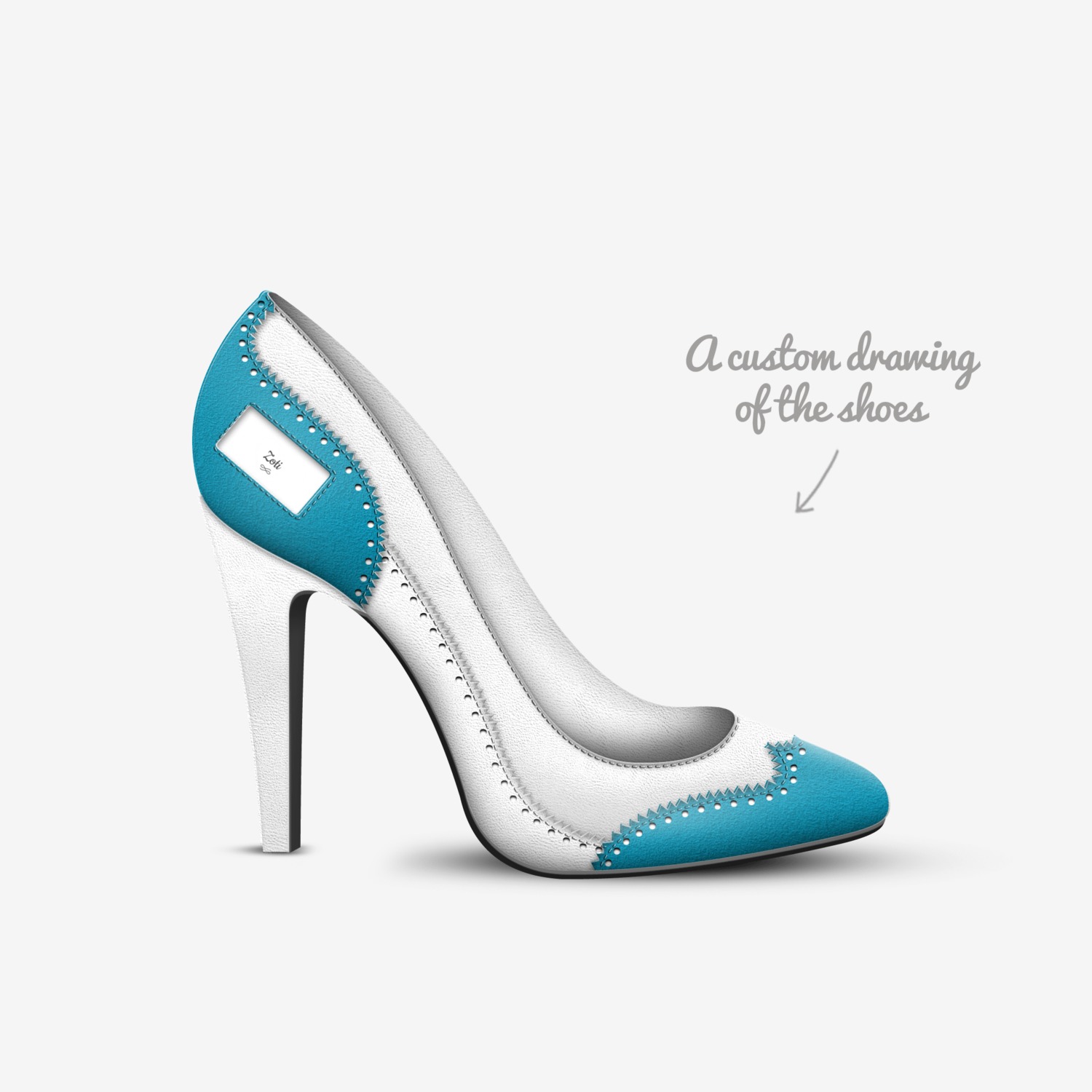 Zoti custom made in Italy shoes by Lebogang Rahlao | Sketch view