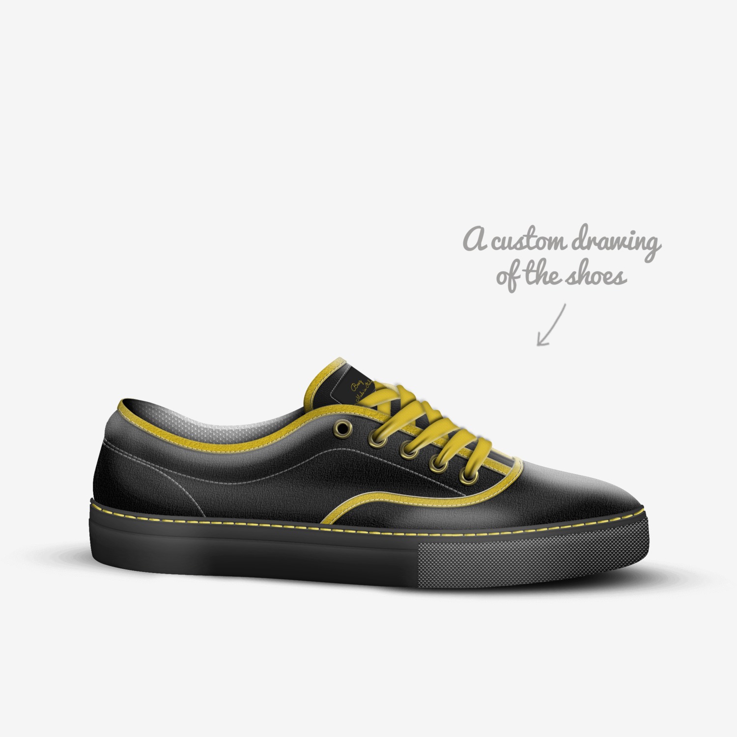 Beez custom made in Italy shoes by Rebecca Saul | Sketch view