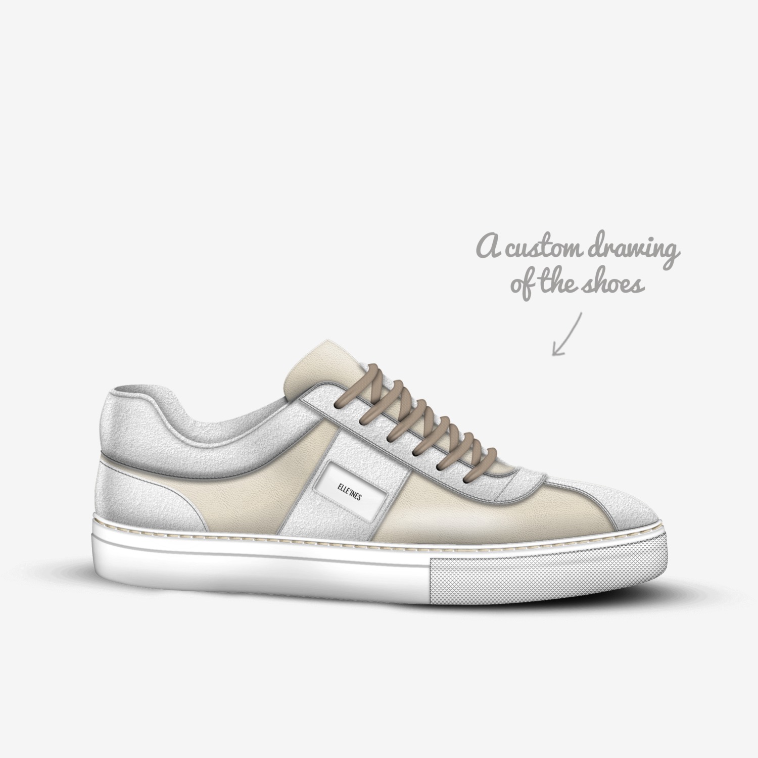 Elle’Ines custom made in Italy shoes by Lamont Hines | Sketch view
