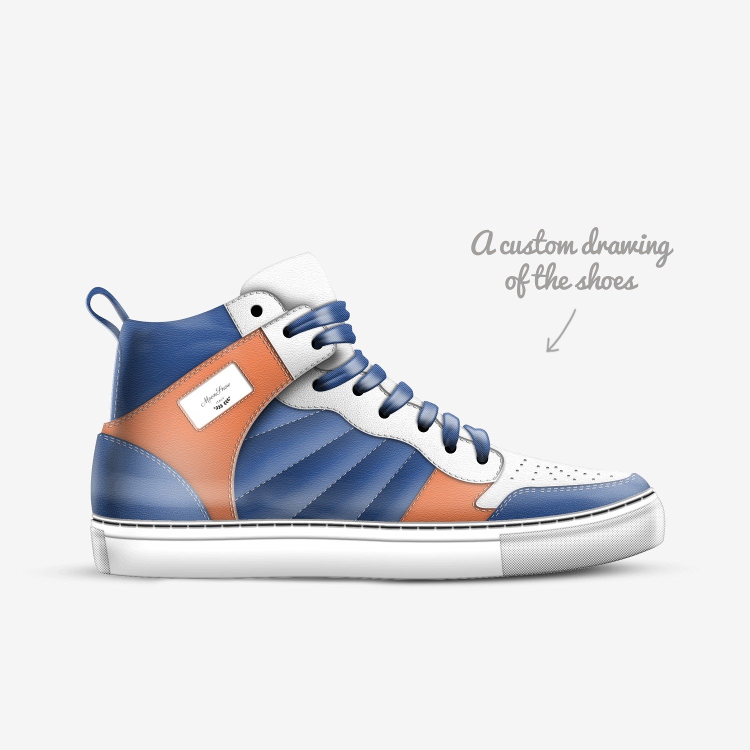 MoonSnow custom made in Italy shoes by Margaret James | Sketch view