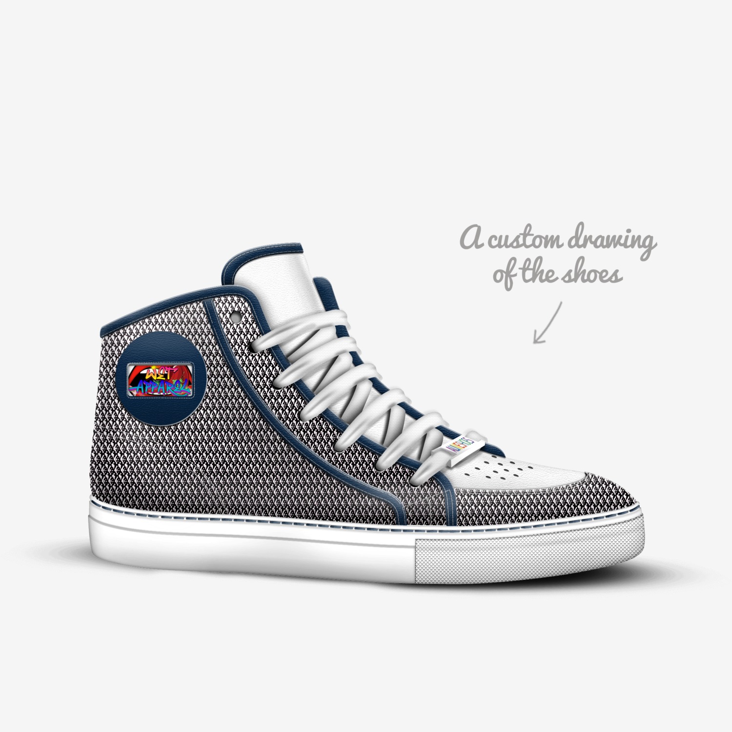 WET Apparel custom made in Italy shoes by Bogart Jones | Sketch view