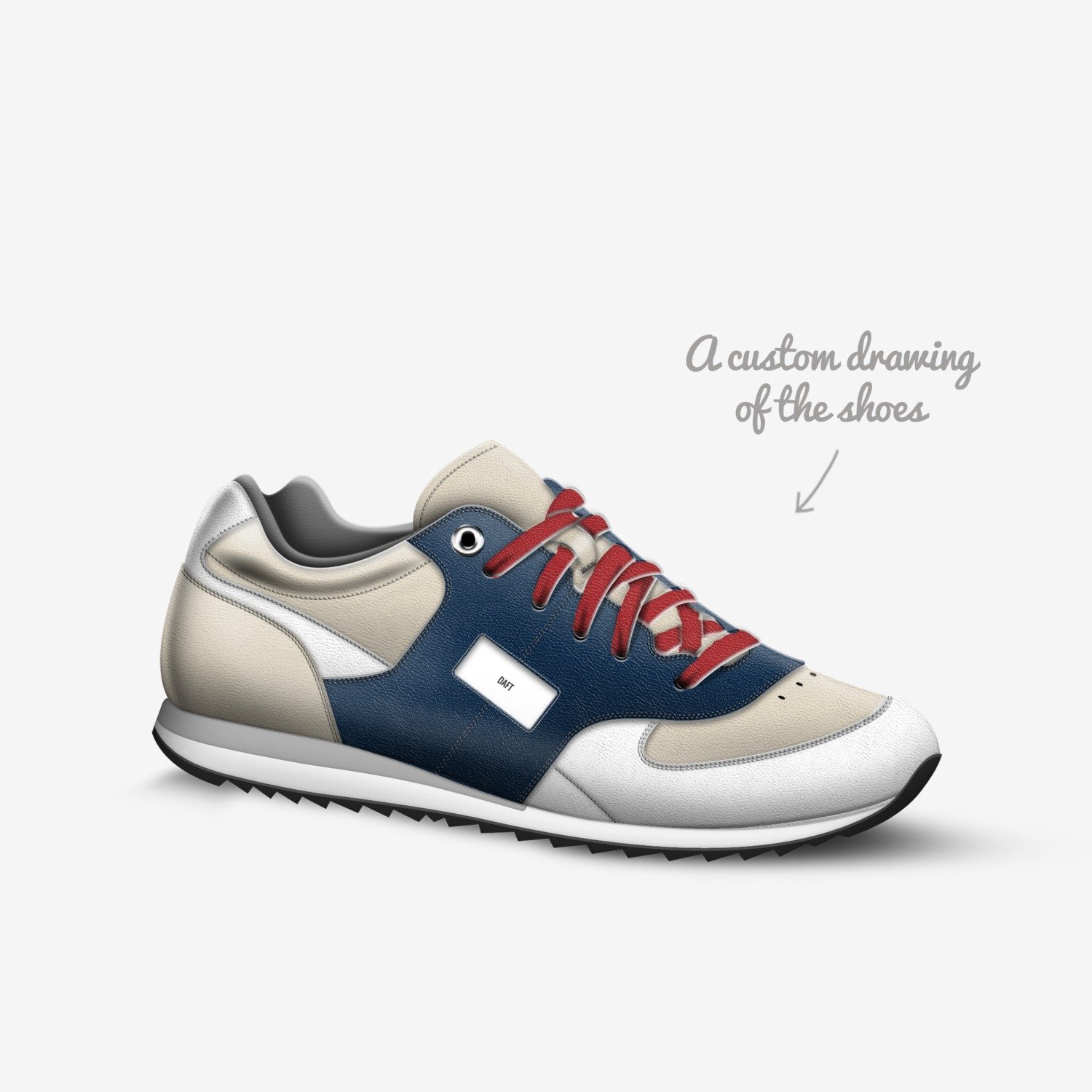 Daft custom made in Italy shoes by Shoaib Mohammad | Sketch view