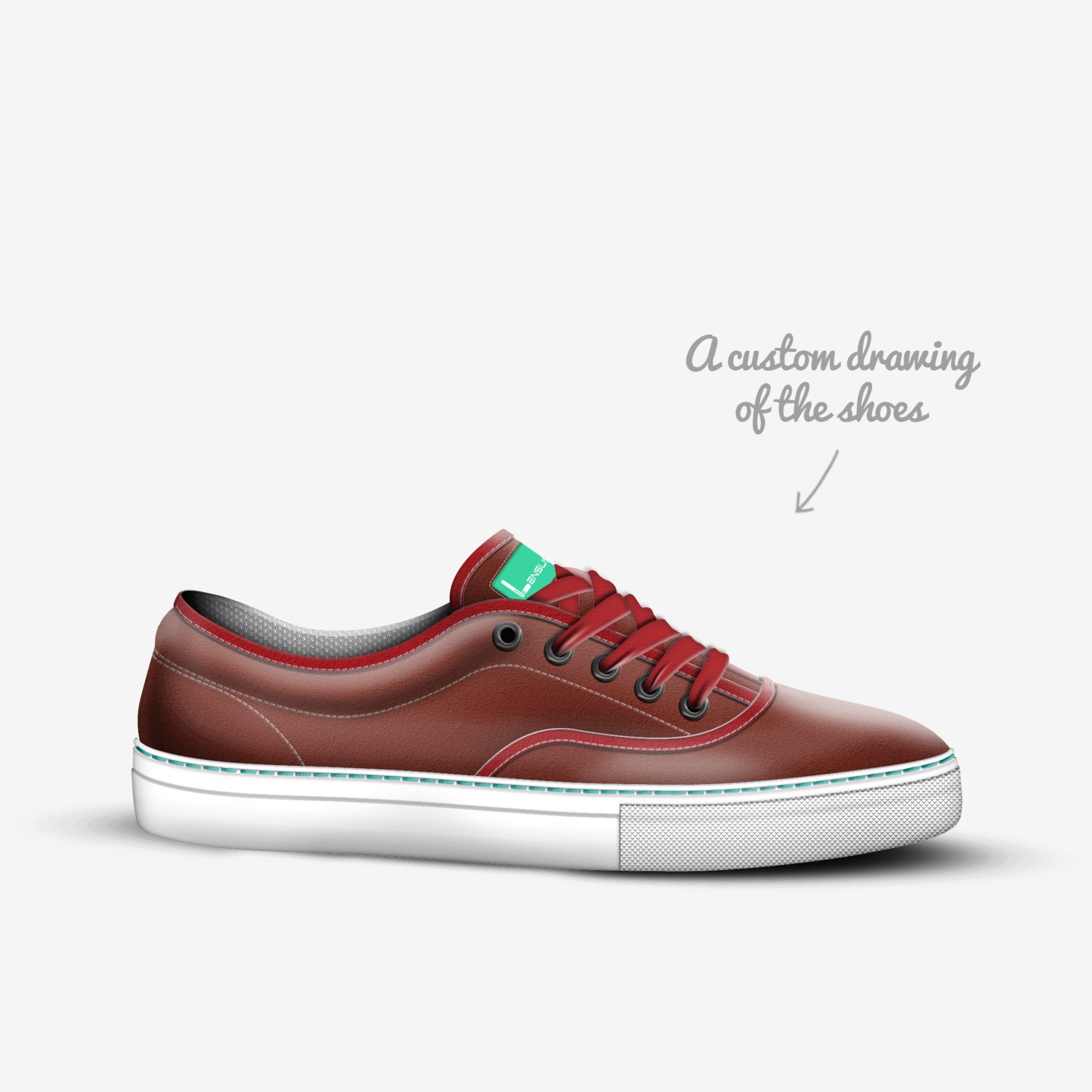 Lensus One custom made in Italy shoes by Afta Bintang | Sketch view
