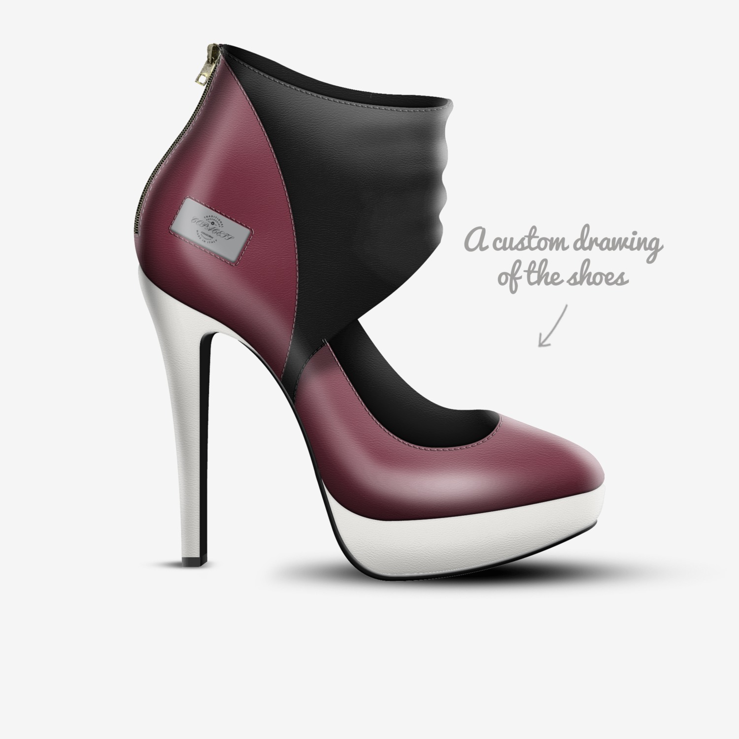 COPACETS custom made in Italy shoes by Marcus Cotton | Sketch view