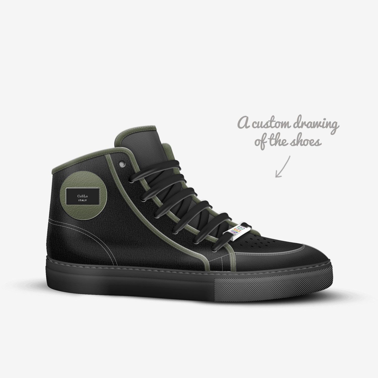 CoSLo custom made in Italy shoes by Omar Said | Sketch view