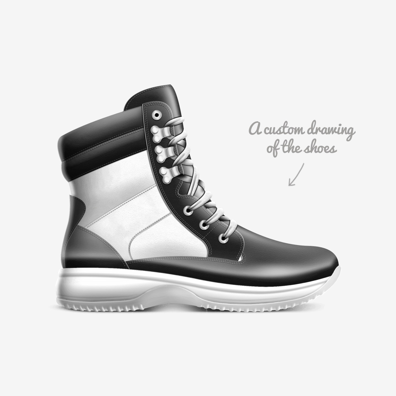 Alexanders custom made in Italy shoes by Darius Alexander | Sketch view