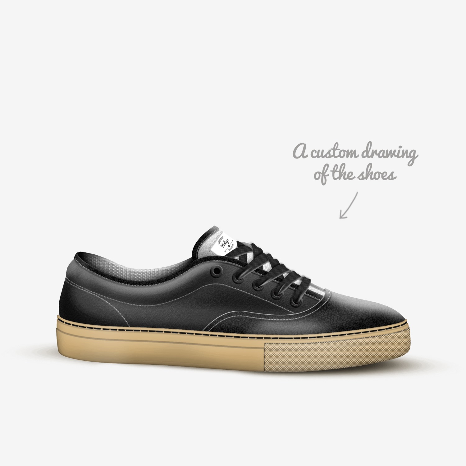 Kirby 1 custom made in Italy shoes by Josh Kirby | Sketch view