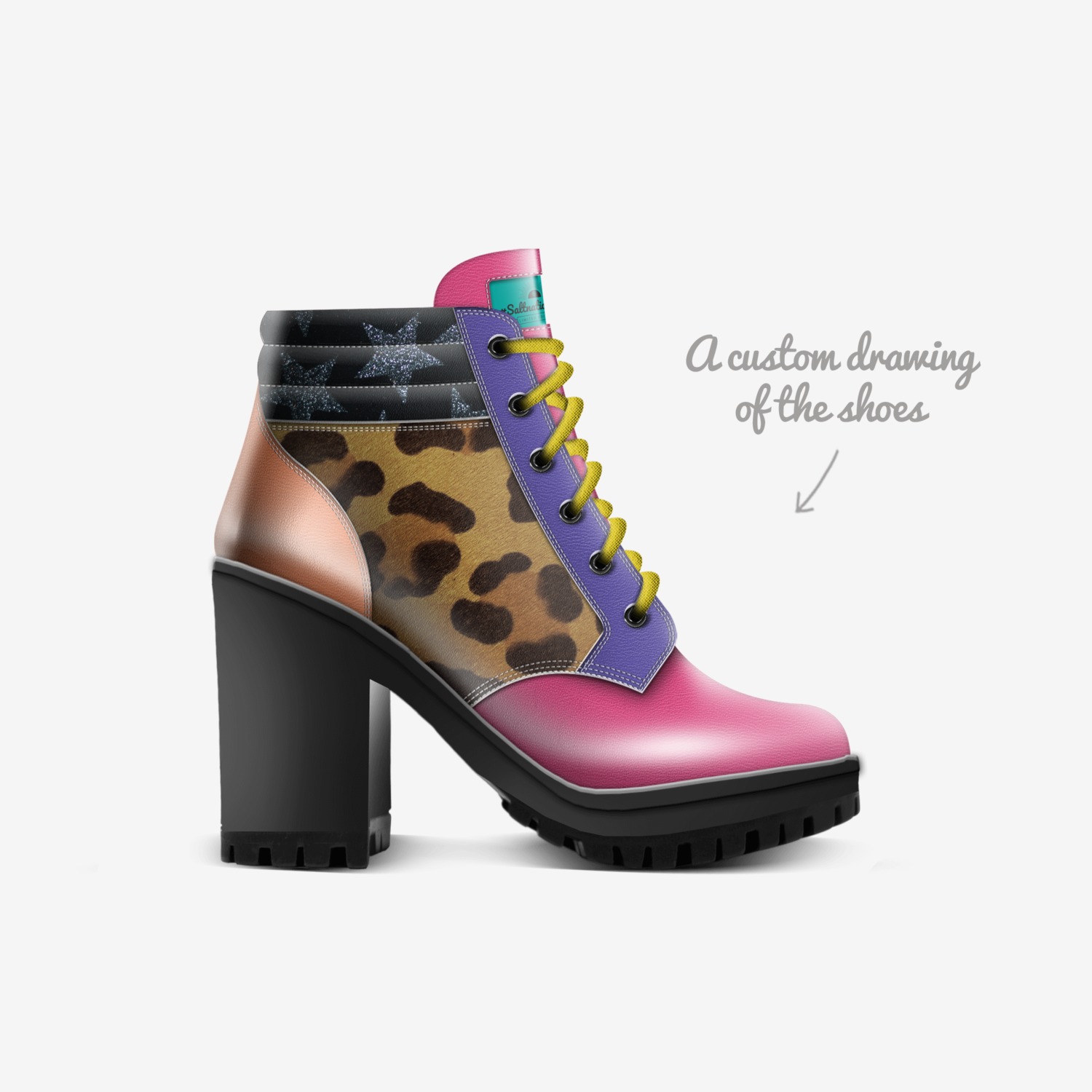 #Saltnation Line custom made in Italy shoes by Turkessa Mais | Sketch view