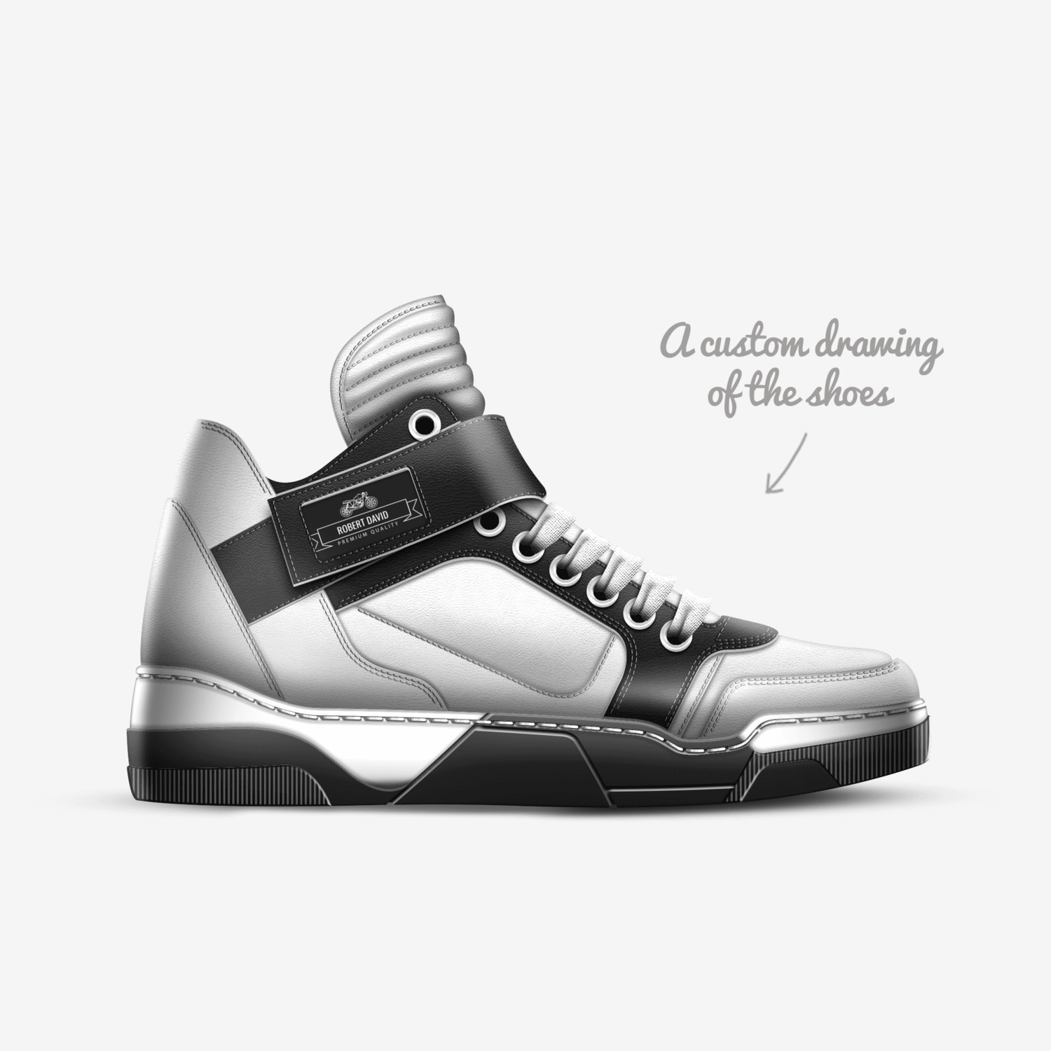 Robert David  custom made in Italy shoes by Robert Catlin | Sketch view