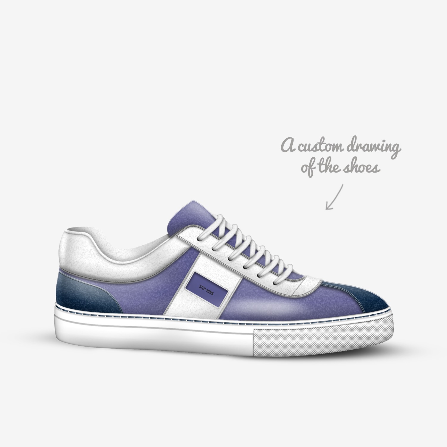 Step•hens custom made in Italy shoes by Daniel Stephens | Sketch view