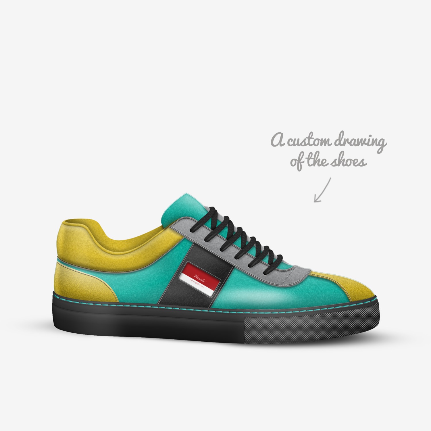 Verachi custom made in Italy shoes by Ebony Martin | Sketch view