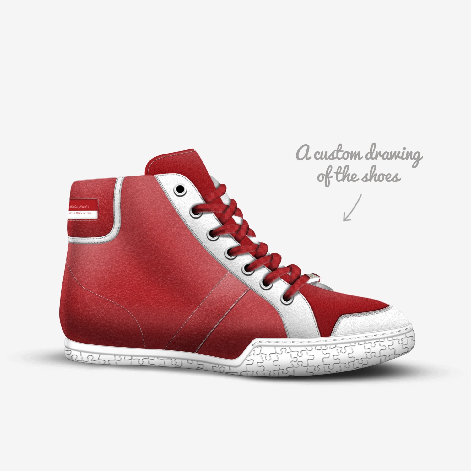 Matthew Jerrell's custom made in Italy shoes by Jerrell Tyree | Sketch view