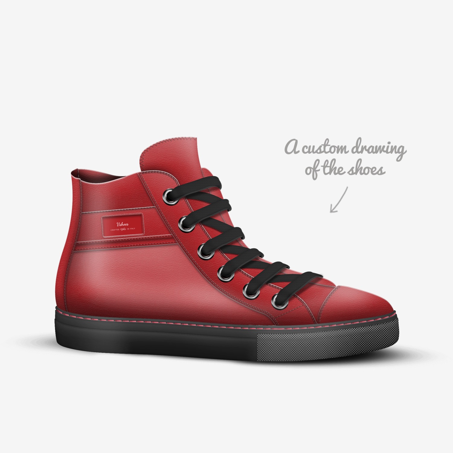 Vshoes custom made in Italy shoes by Oussama Akessab | Sketch view