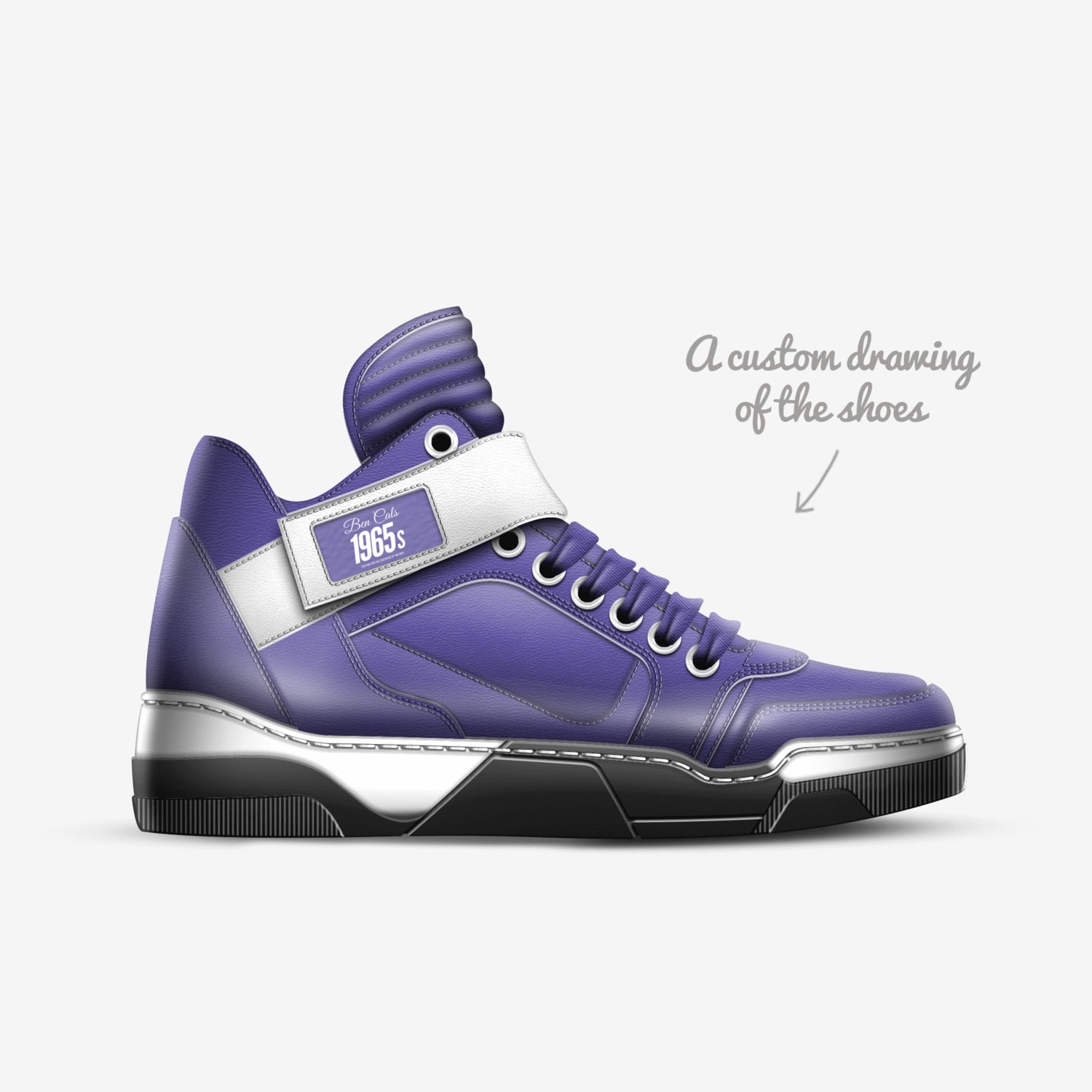 Ben Cals 1965s custom made in Italy shoes by Urbanwallstreet Earl | Sketch view