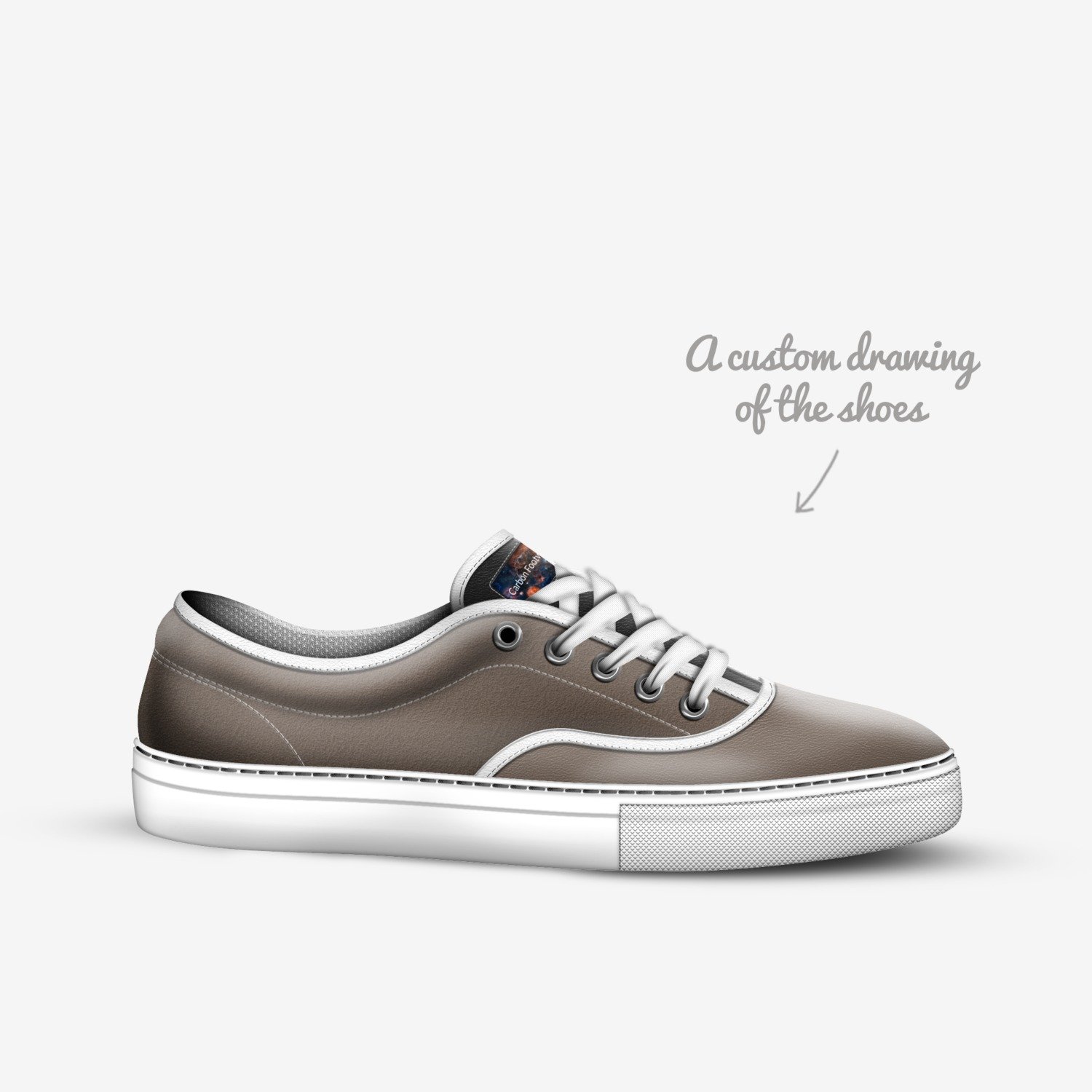 Carbon Footwear custom made in Italy shoes by Dj Cornish | Sketch view