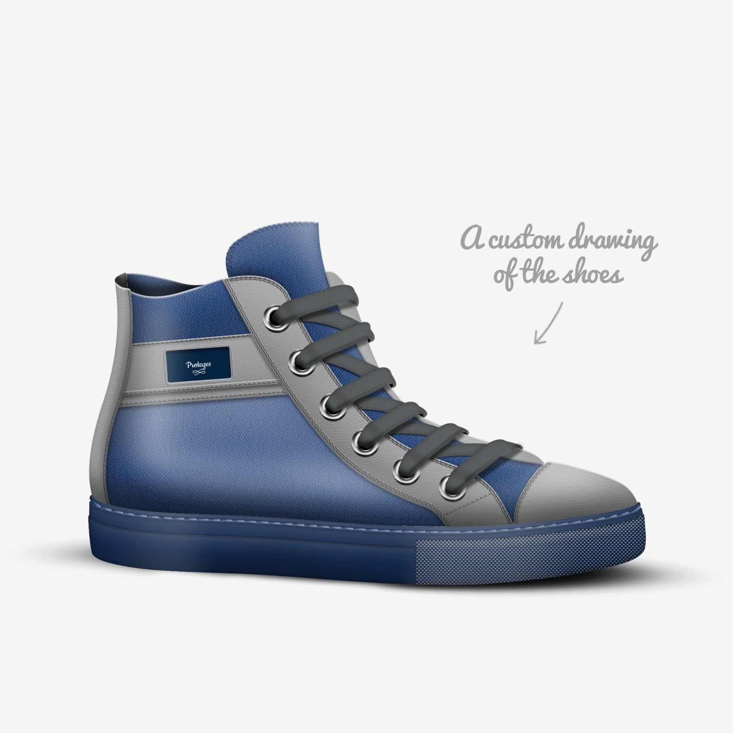 Proteges custom made in Italy shoes by Acquian Nowells | Sketch view