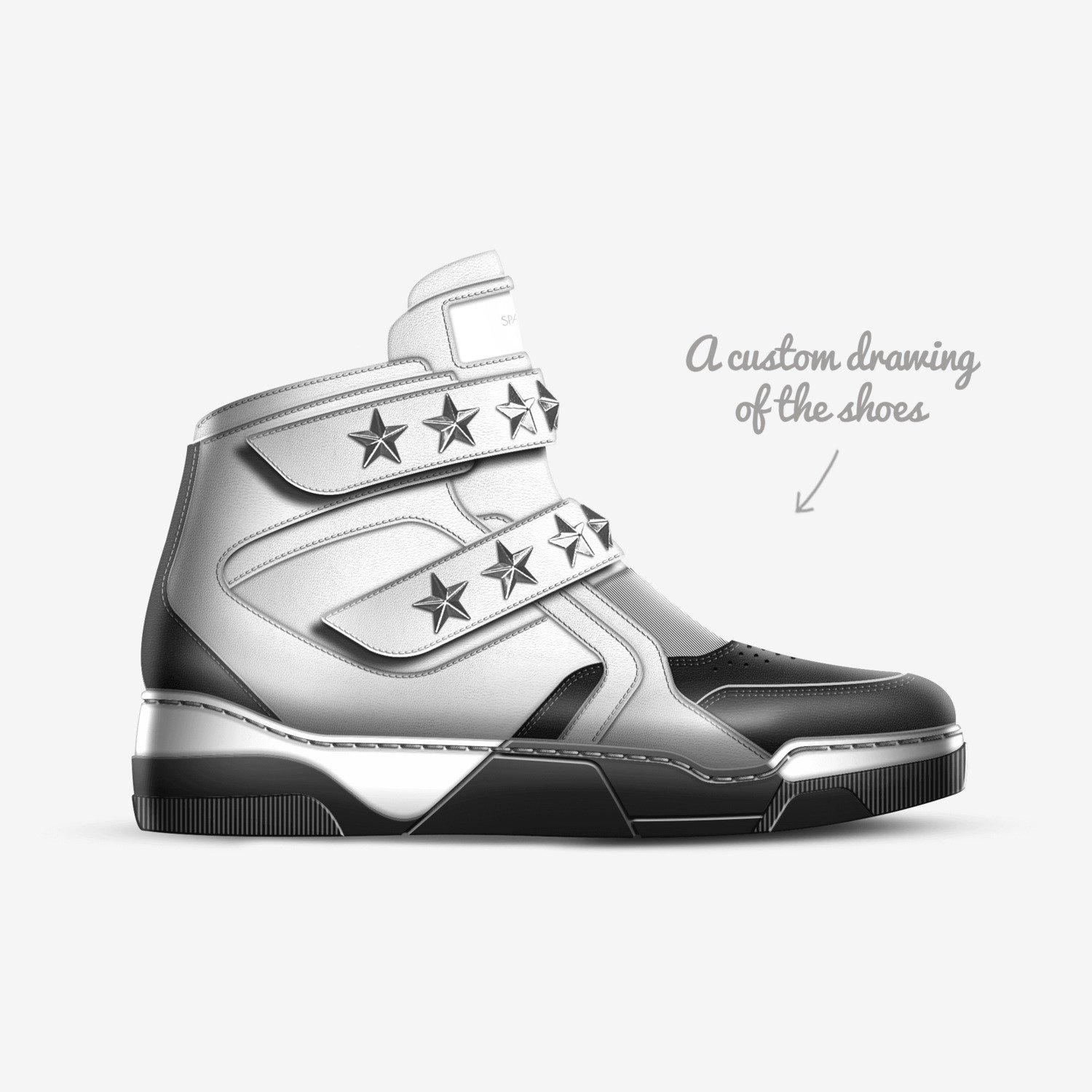 SPATZ custom made in Italy shoes by Andrew Aquino | Sketch view