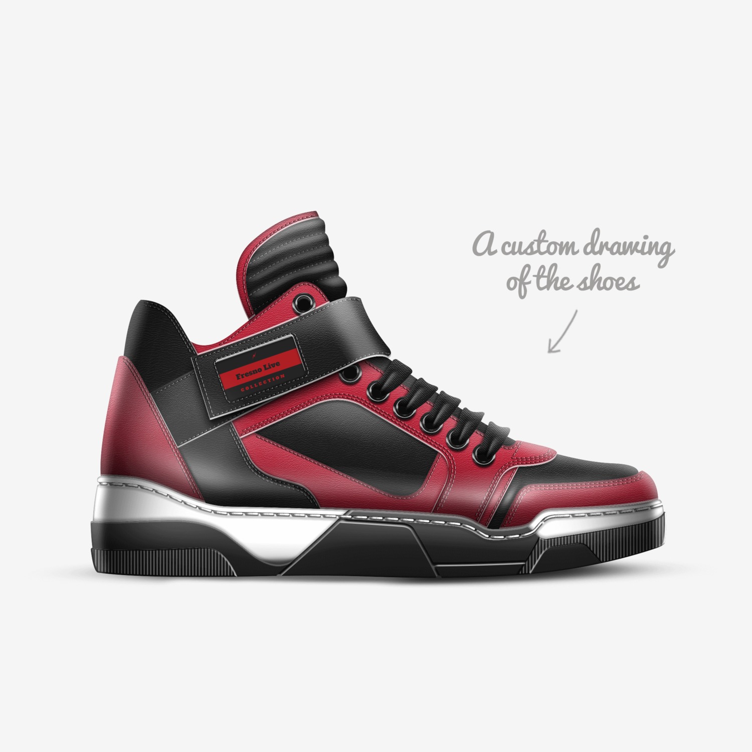 Rayman’s  custom made in Italy shoes by Ray Esparza | Sketch view
