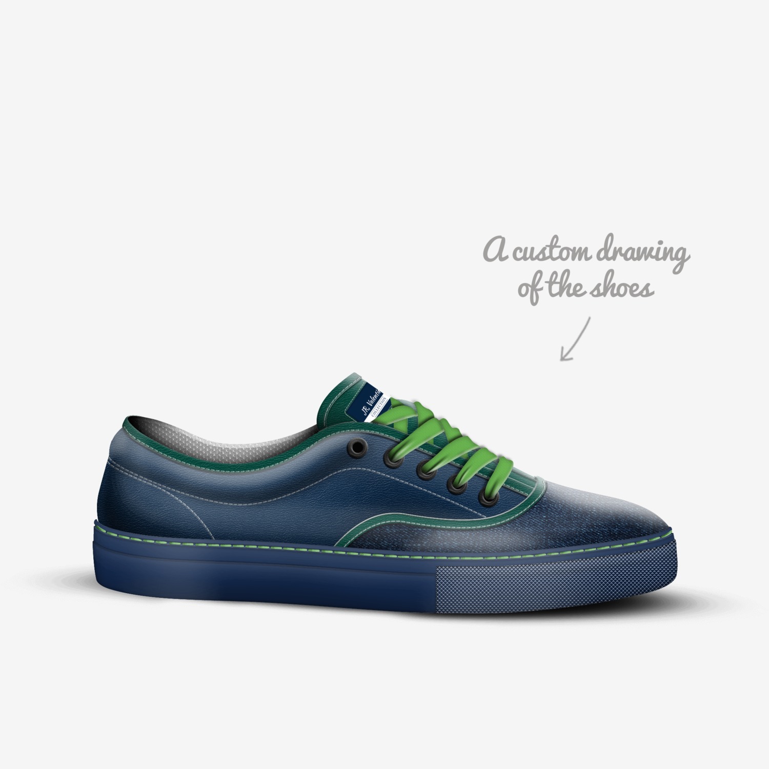 JR, Valentin custom made in Italy shoes by Valentin Rivera | Sketch view