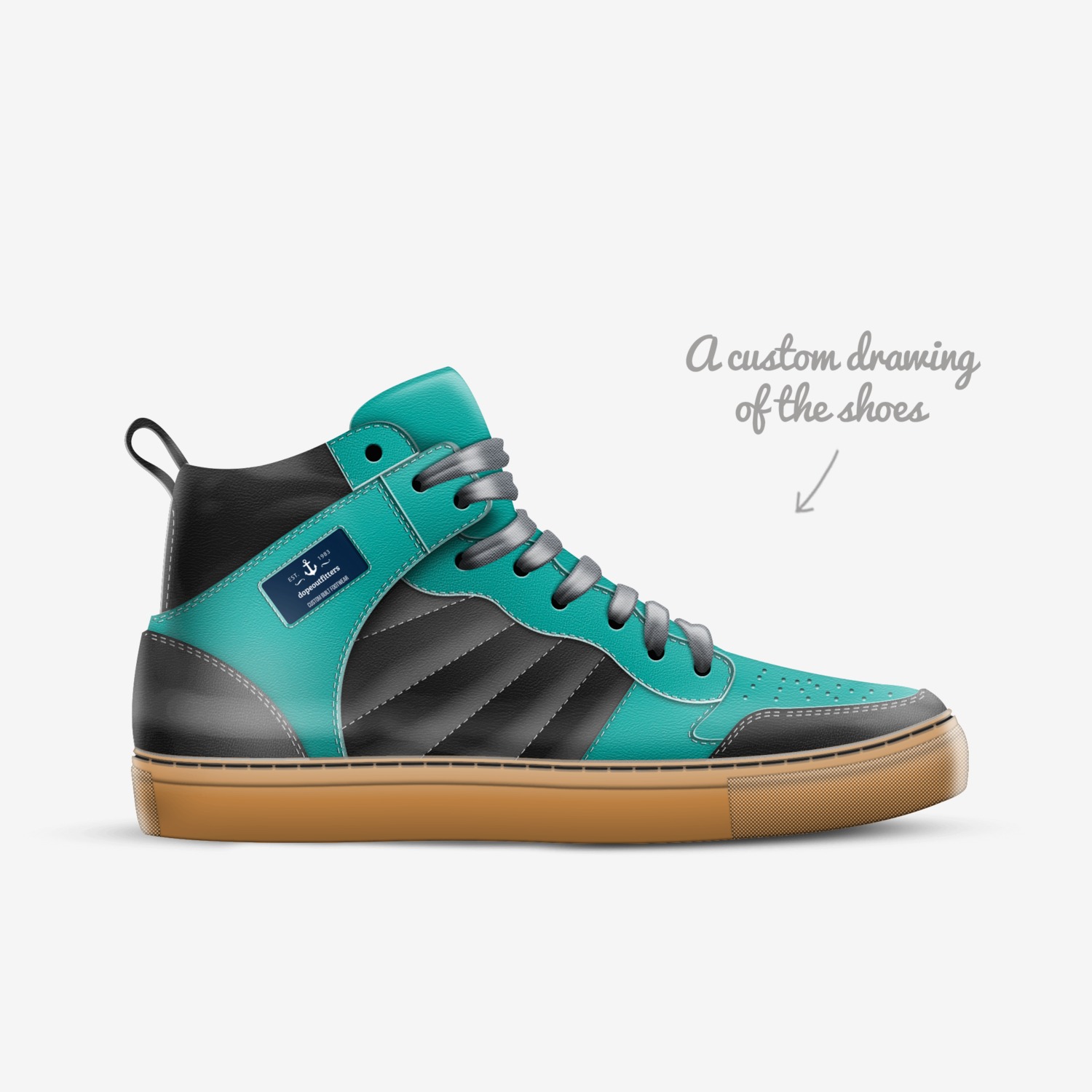 Ballin custom made in Italy shoes by Joey Fresch | Sketch view