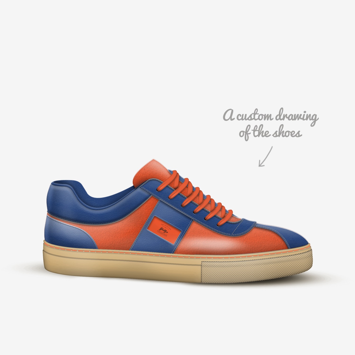 Yellys custom made in Italy shoes by Danny Carr | Sketch view