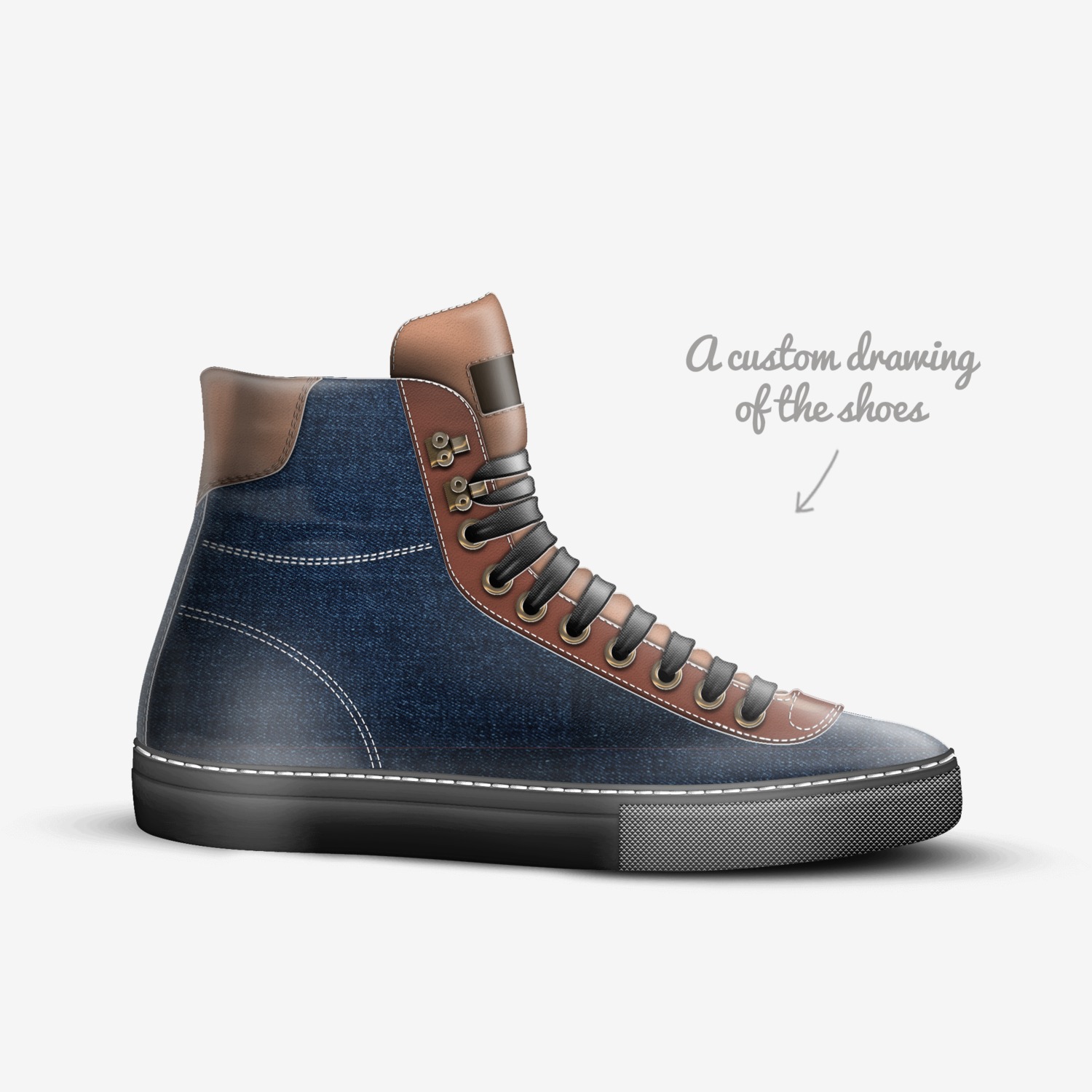 Mac custom made in Italy shoes by Quinton Mcclain | Sketch view