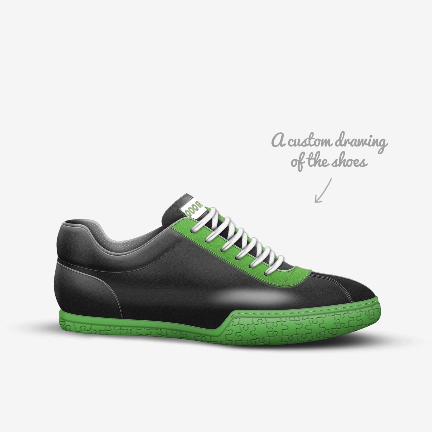 1000bpm custom made in Italy shoes by Aaron Benbow | Sketch view
