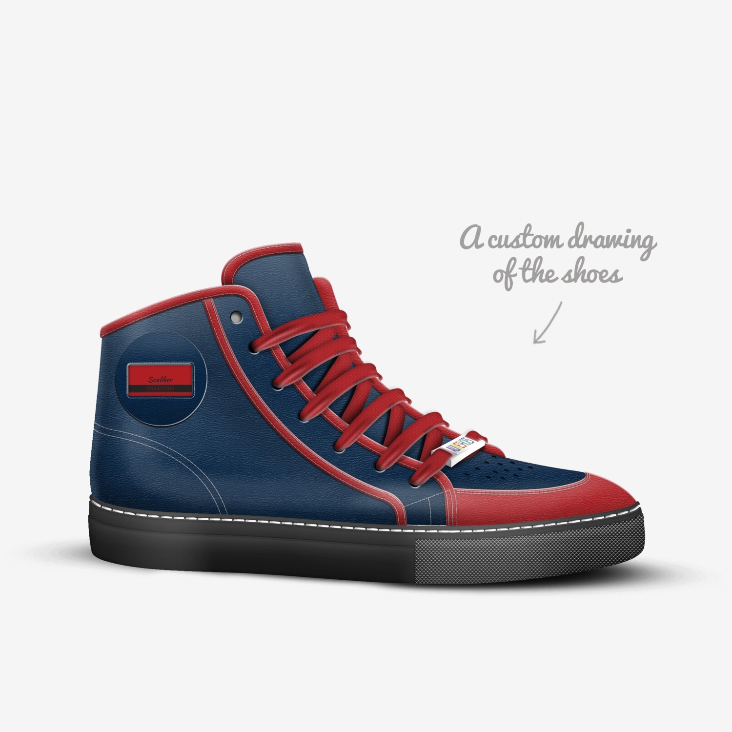 Scaliber custom made in Italy shoes by Jon-paul Motherway | Sketch view