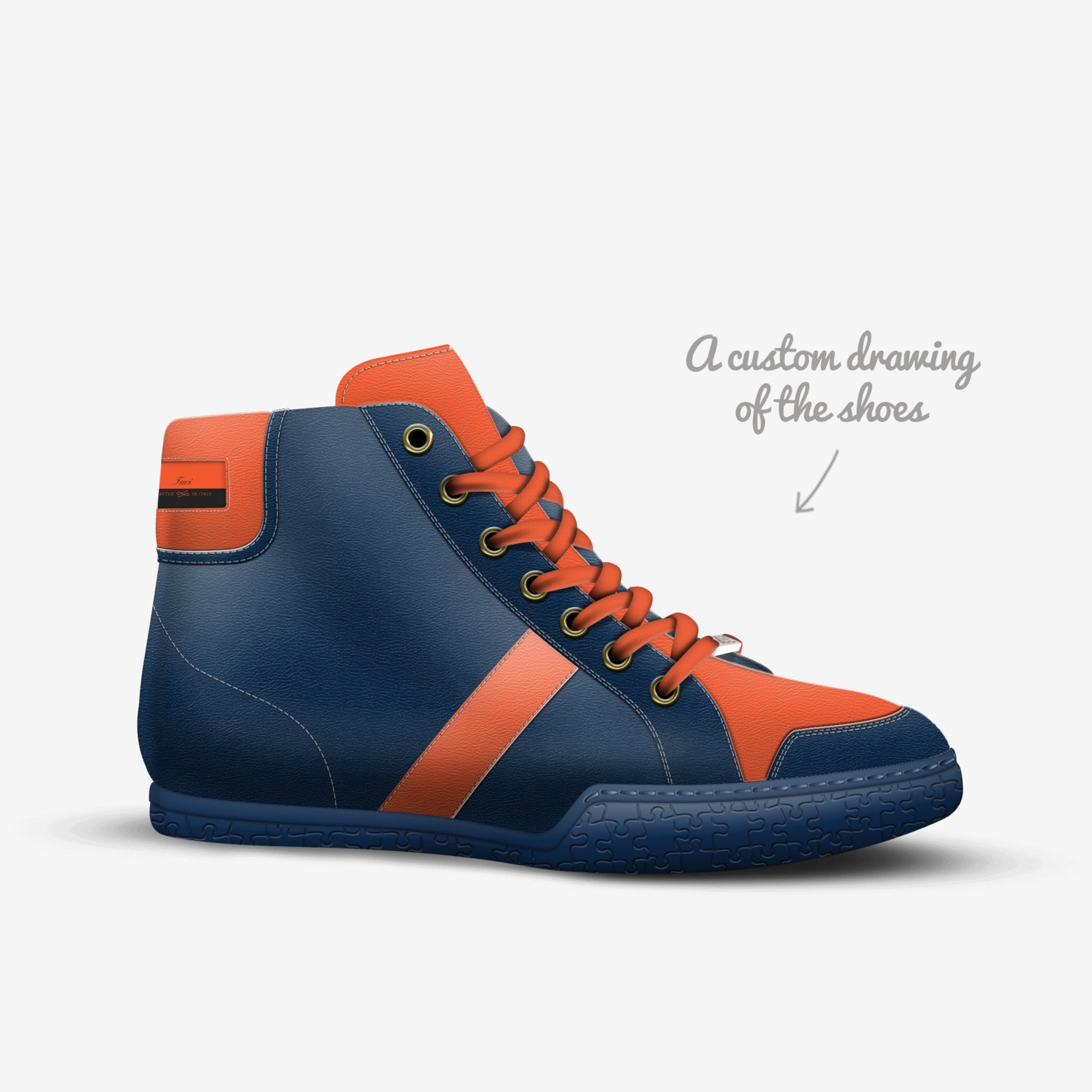 Tavi custom made in Italy shoes by Octavio Oliver | Sketch view