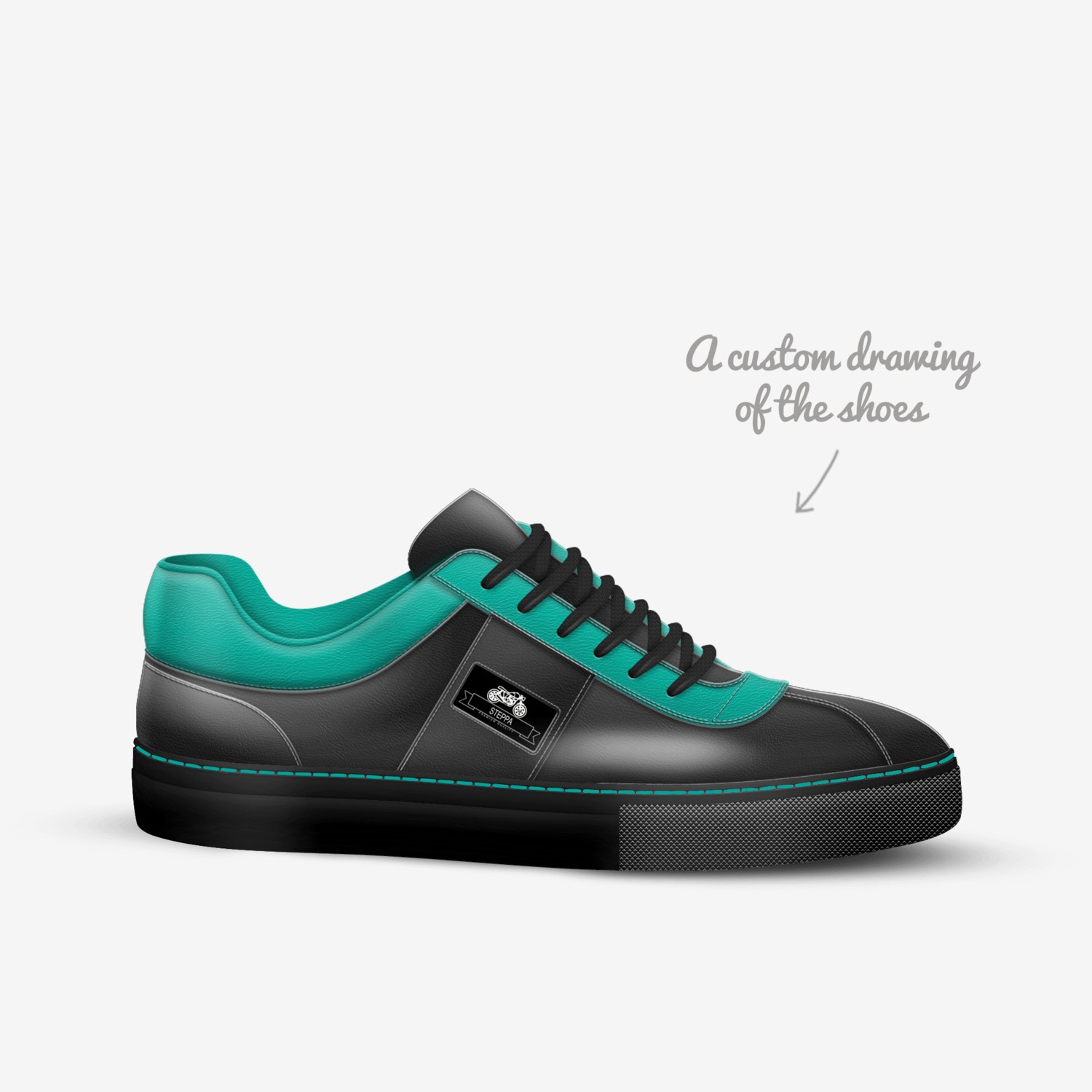STEPPA custom made in Italy shoes by Howard Rose | Sketch view