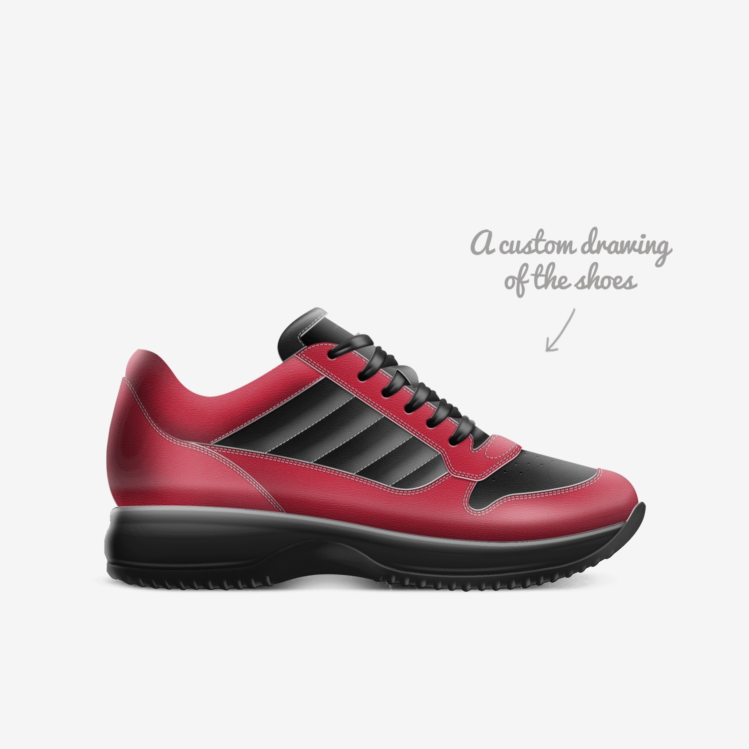 3NCIRCLE custom made in Italy shoes by Allon Prooit | Sketch view