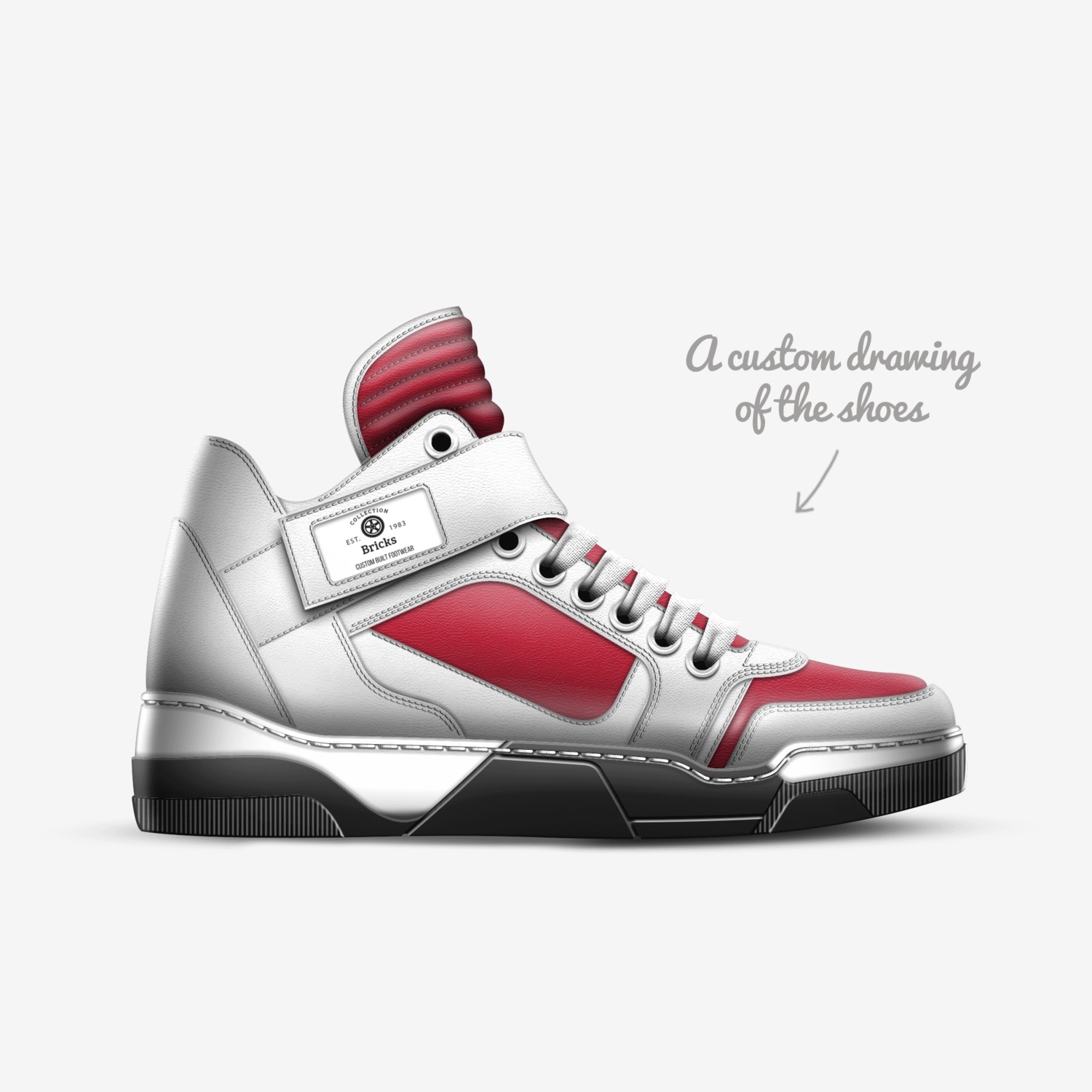 Bricks custom made in Italy shoes by Luis.dejesus Mr | Sketch view