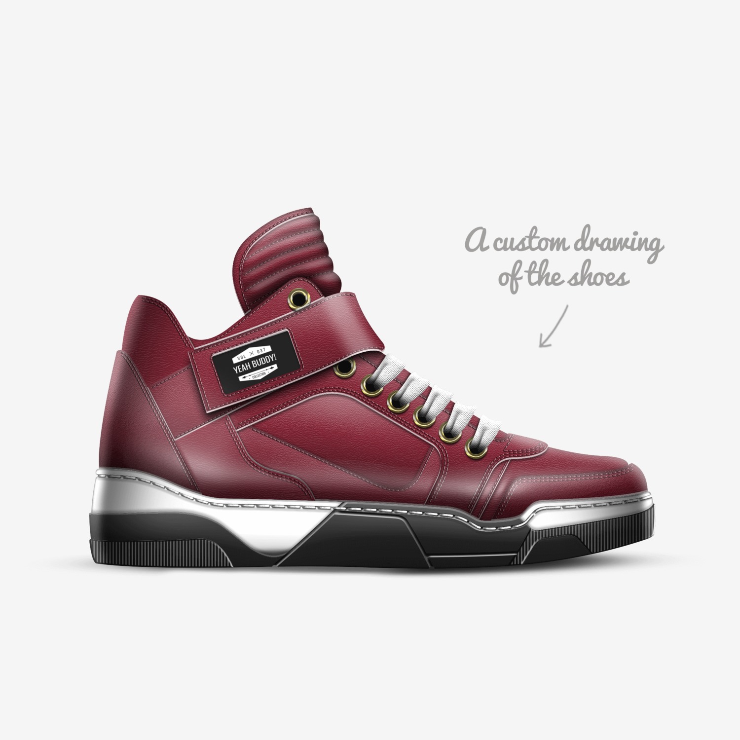 Yeah buddy! custom made in Italy shoes by Austin Avra | Sketch view