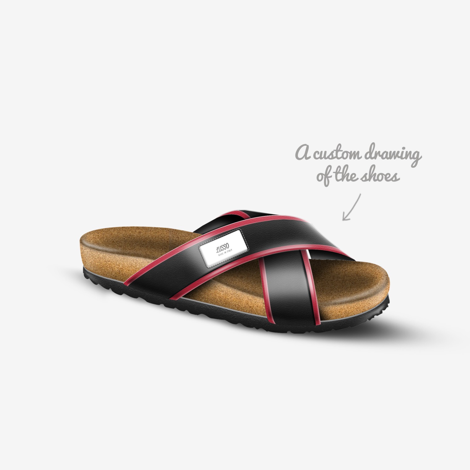 LUSSO  custom made in Italy shoes by Naseeb Ellahi | Sketch view