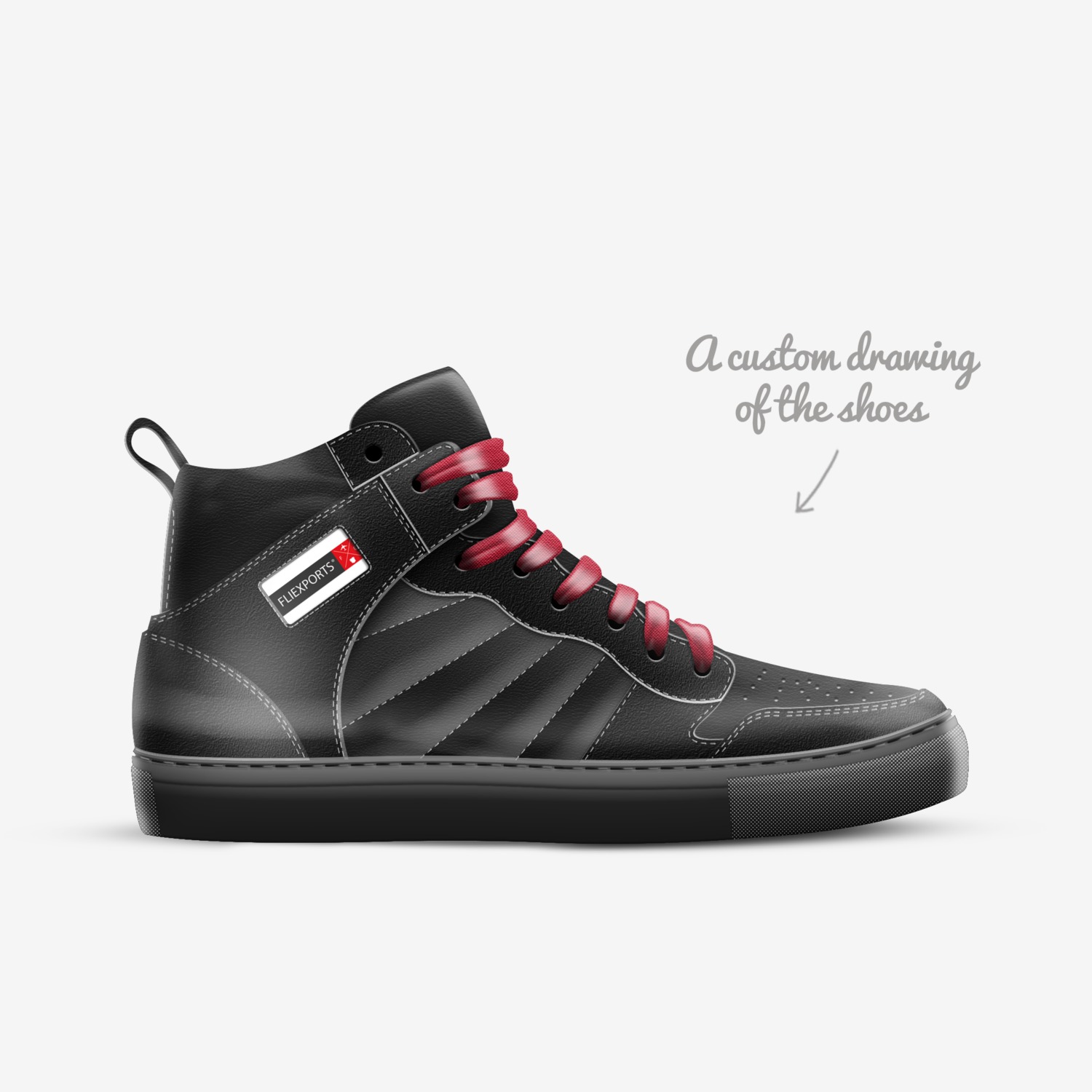 Bombardier custom made in Italy shoes by Netorrey Mcgill | Sketch view