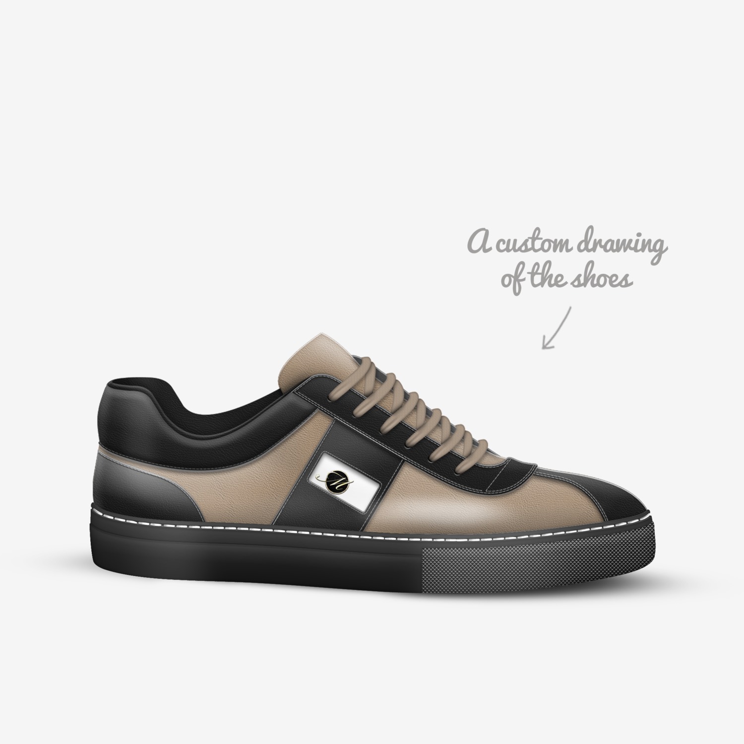 Mykal custom made in Italy shoes by Mykal Coles | Sketch view