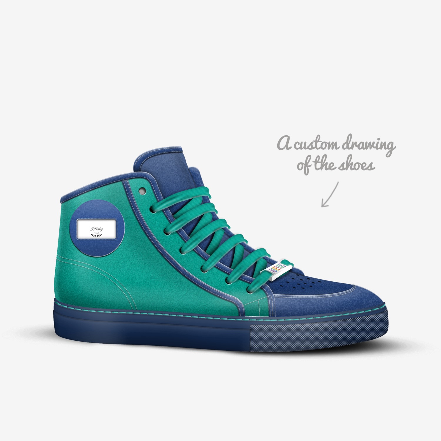 3Sixty custom made in Italy shoes by Jeremy Smith | Sketch view
