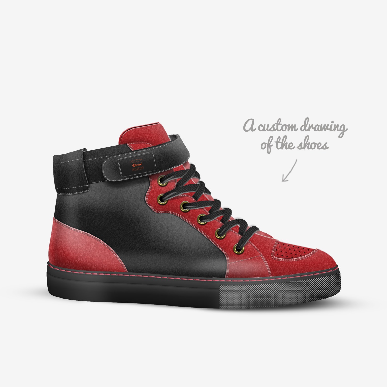 Derek custom made in Italy shoes by Derek Moore The Boss | Sketch view