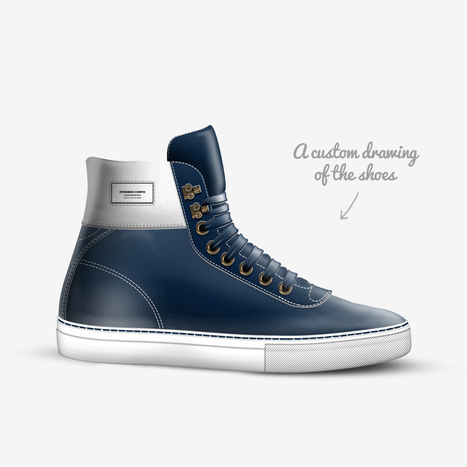 Storm80 Convo custom made in Italy shoes by William D. Richardson | Sketch view