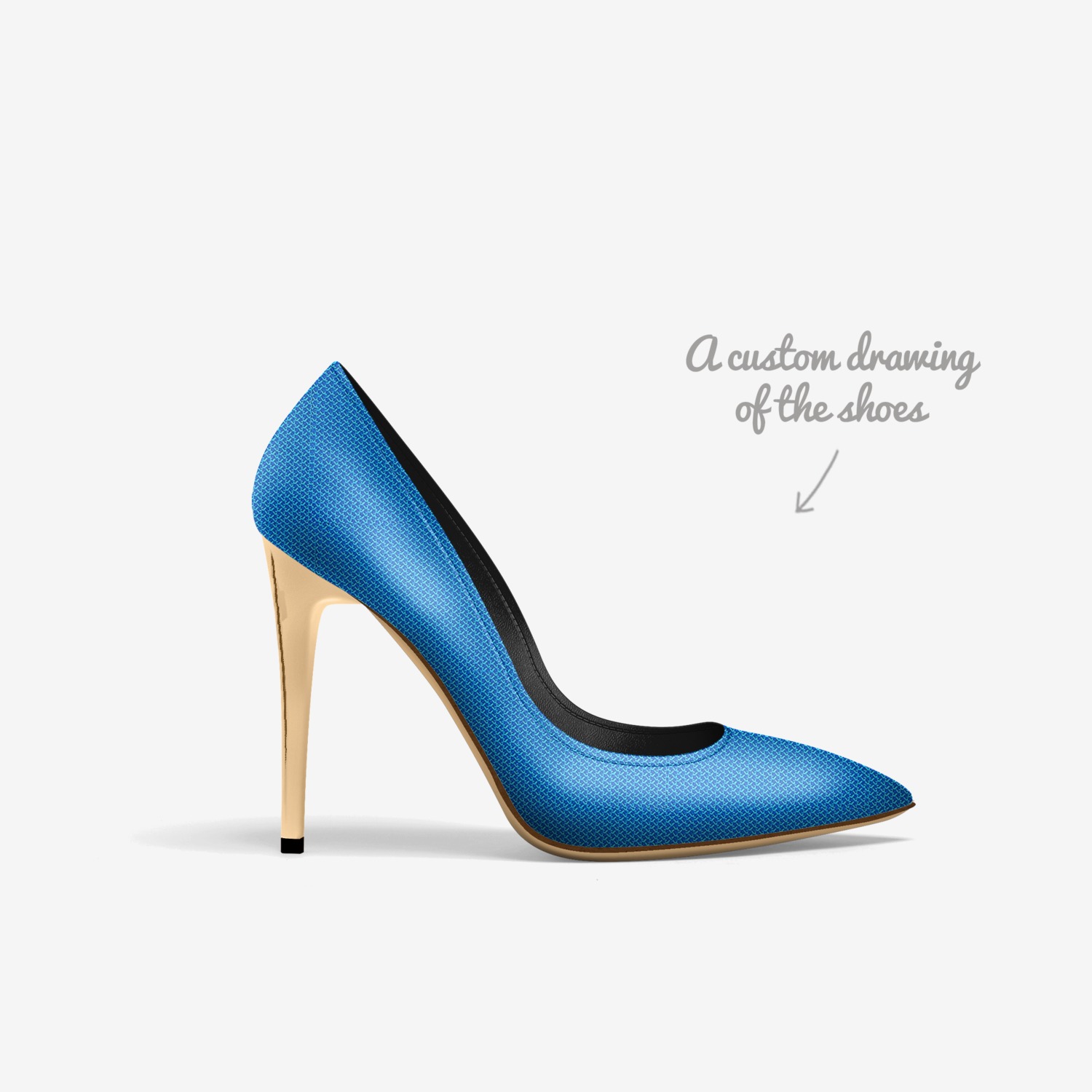 Alexanders custom made in Italy shoes by Darius Alexander | Sketch view