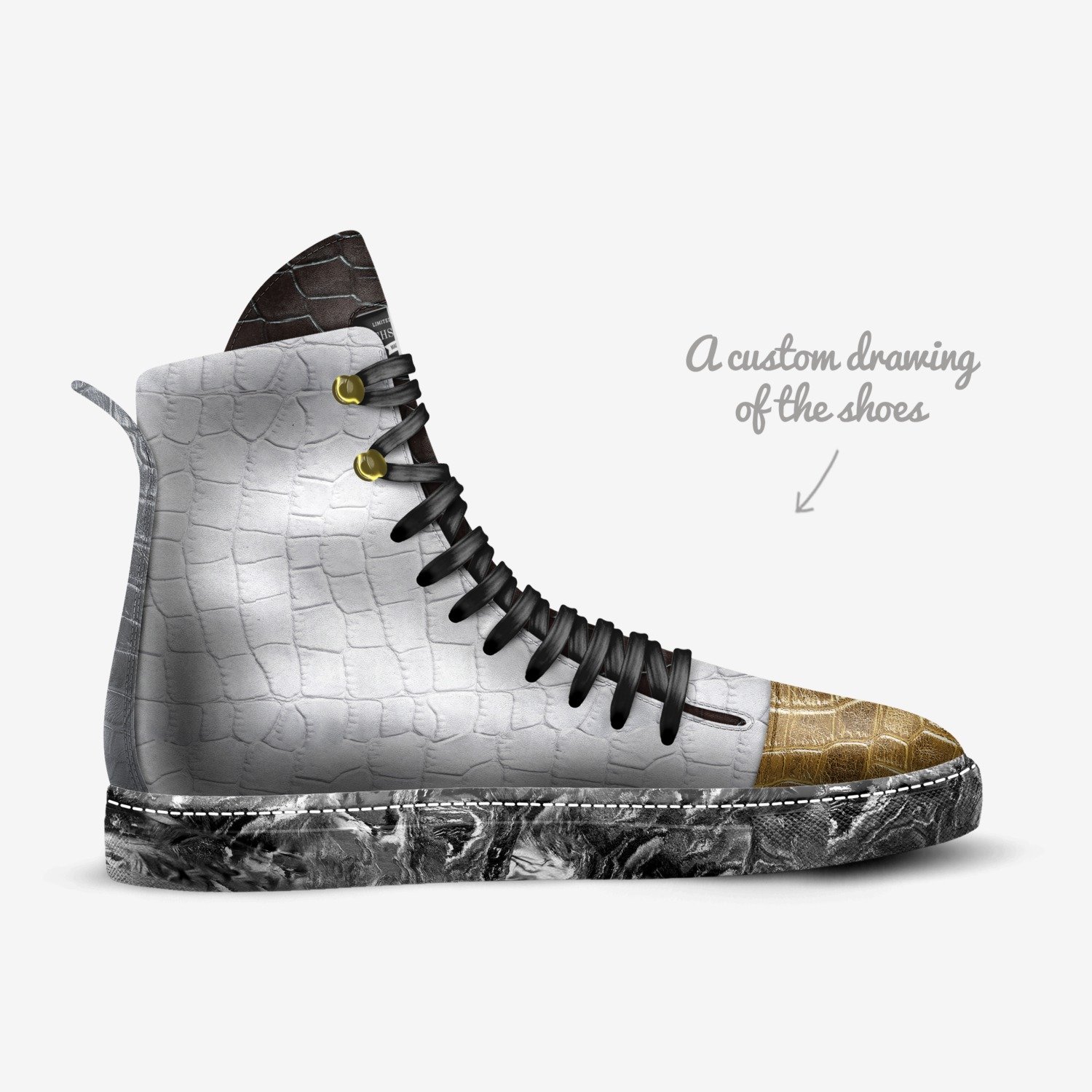 Salvador custom made in Italy shoes by Cali Girl | Sketch view
