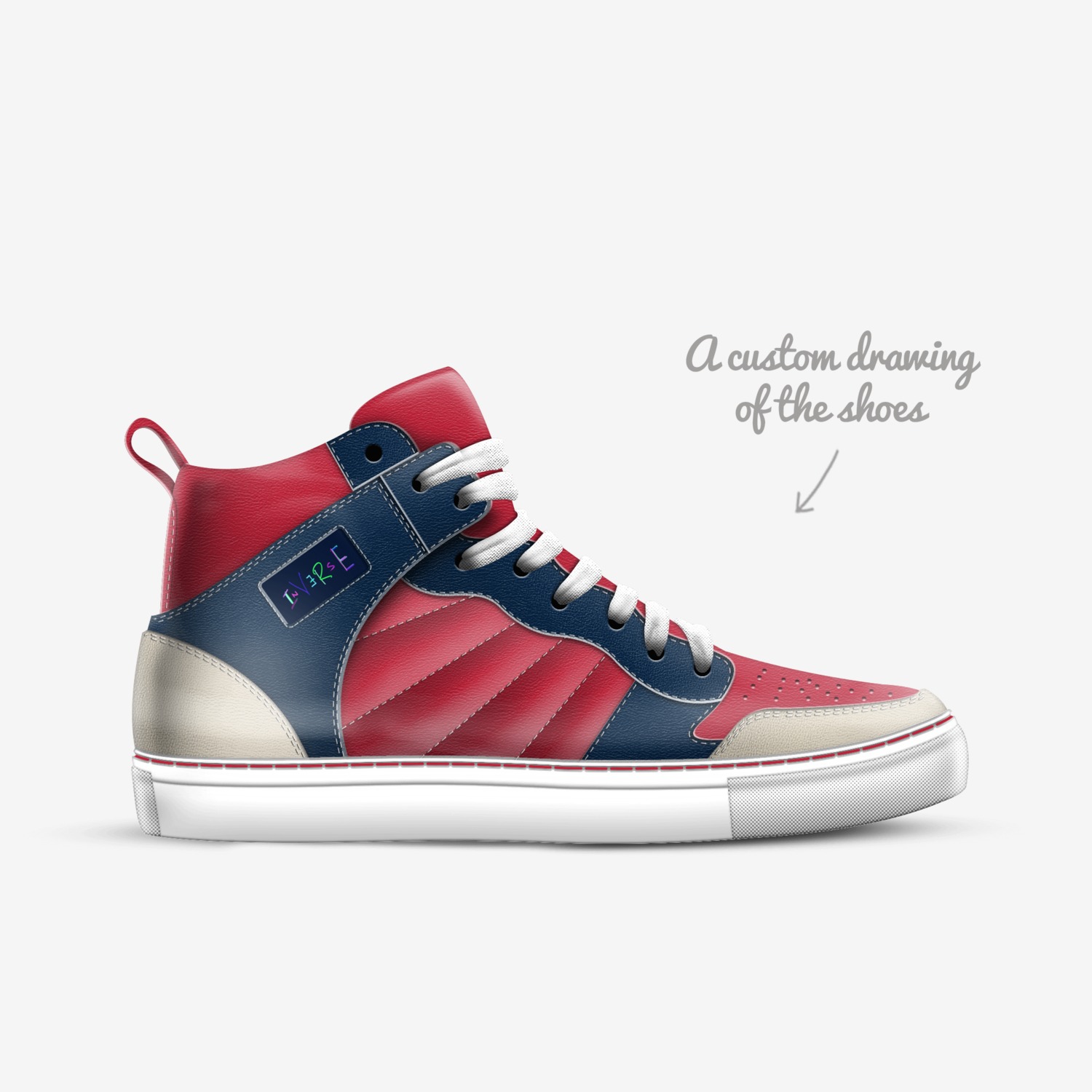 Crossover custom made in Italy shoes by Inverse Footwear | Sketch view